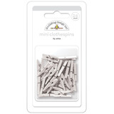 Doodlebug Design Lily White Mini Clothespins (24pcs) (8143) (OUTLET)