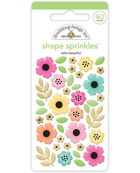 Doodlebug Design Hello Beautiful Shape Sprinkles (8159) (OUTLET)