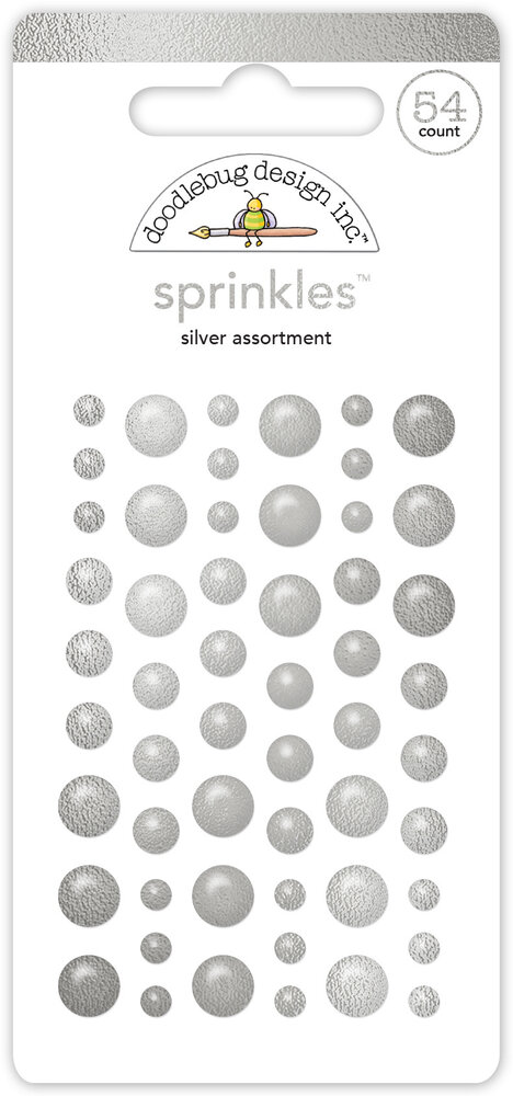 Doodlebug Design Silver Assortment Sprinkles (8214) (OUTLET)