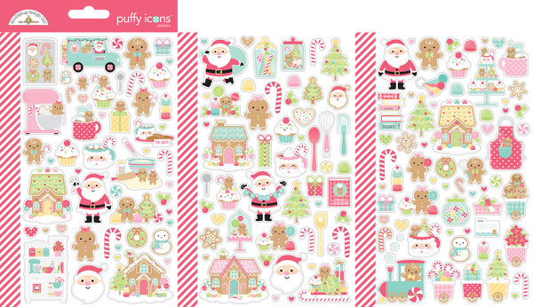 Doodlebug Design Gingerbread Kisses Mini Icons Stickers (8298) (OUTLET)