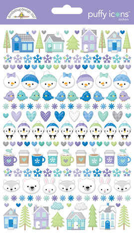 Doodlebug Design Snow Much Fun Puffy Icons Stickers (8359) (OUTLET)