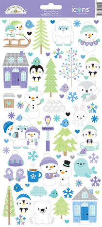 Doodlebug Design Snow Much Fun Icons Stickers (8375) (OUTLET)