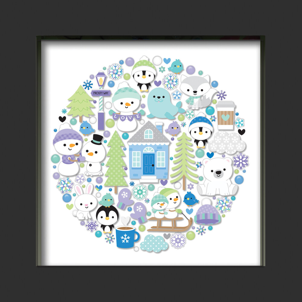 Doodlebug Design Snow Much Fun Shadow Box Kit (8395) (OUTLET)