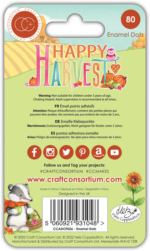 Craft Consortium Happy Harvest Enamel Dots (CCADOT026) (OUTLET)