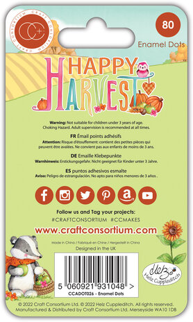 Craft Consortium Happy Harvest Enamel Dots (CCADOT026) (OUTLET)