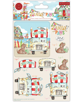 Craft Consortium Sandy Paws 3D Decoupage Set (CCDAPK007) (OUTLET)