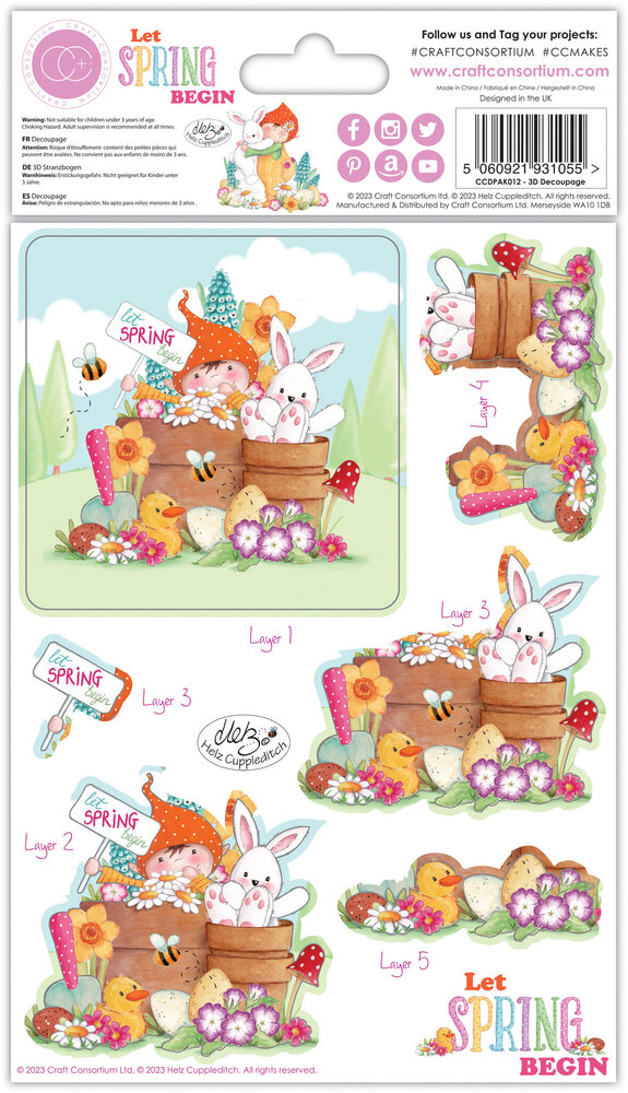 Craft Consortium Let Spring Begin 3D Decoupage Set (CCDPAK012) (OUTLET) Craft Consortium Let Spring Begin 3D Decoupage Set (CCDPAK012) (OUTLET)