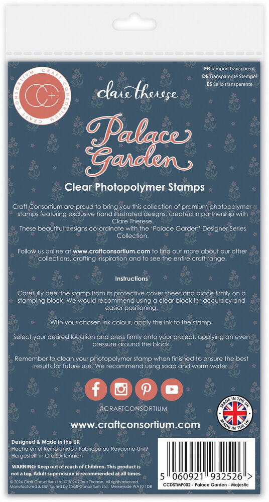 Craft Consortium Palace Garden Clear Stamps Majestic (CCDSTMP002) (OUTLET)