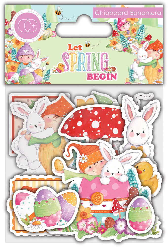 Craft Consortium Let Spring Begin Chipboard Ephemera (CCEPH007) (OUTLET)