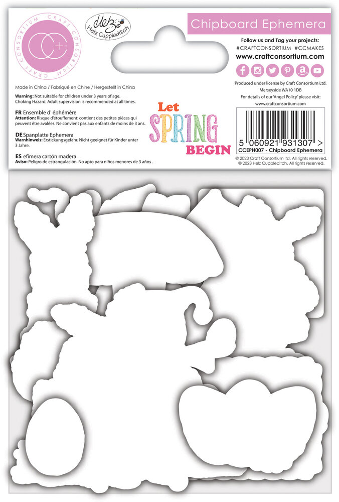 Craft Consortium Let Spring Begin Chipboard Ephemera (CCEPH007) (OUTLET)