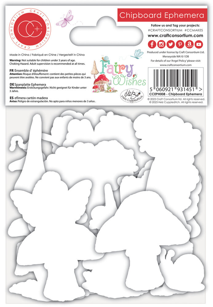Craft Consortium Fairy Wishes Chipboard Ephemera (CCEPH008) (OUTLET)