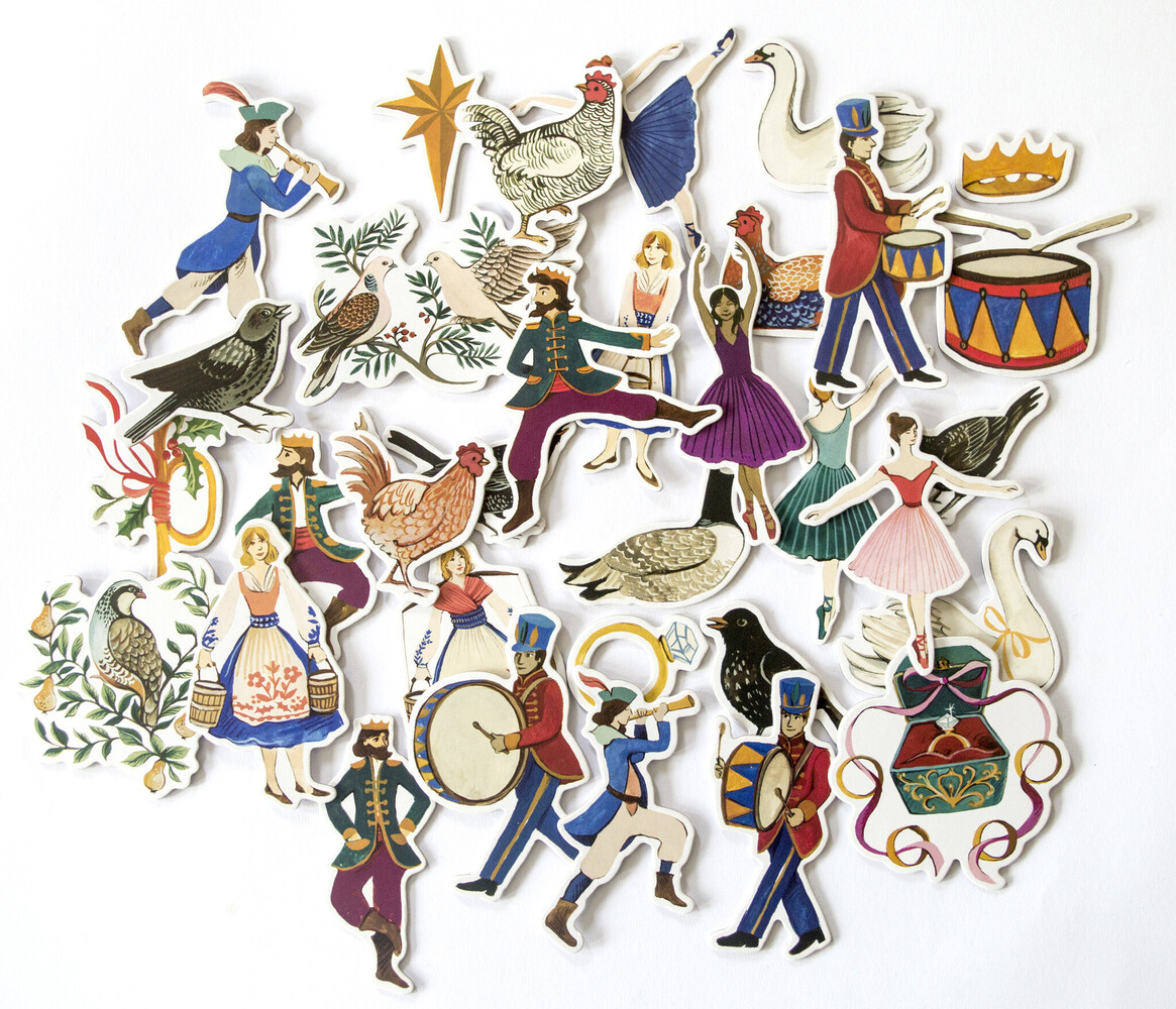 Craft Consortium 12 Days of Christmas Chipboard Ephemera (CCEPH010) (OUTLET)