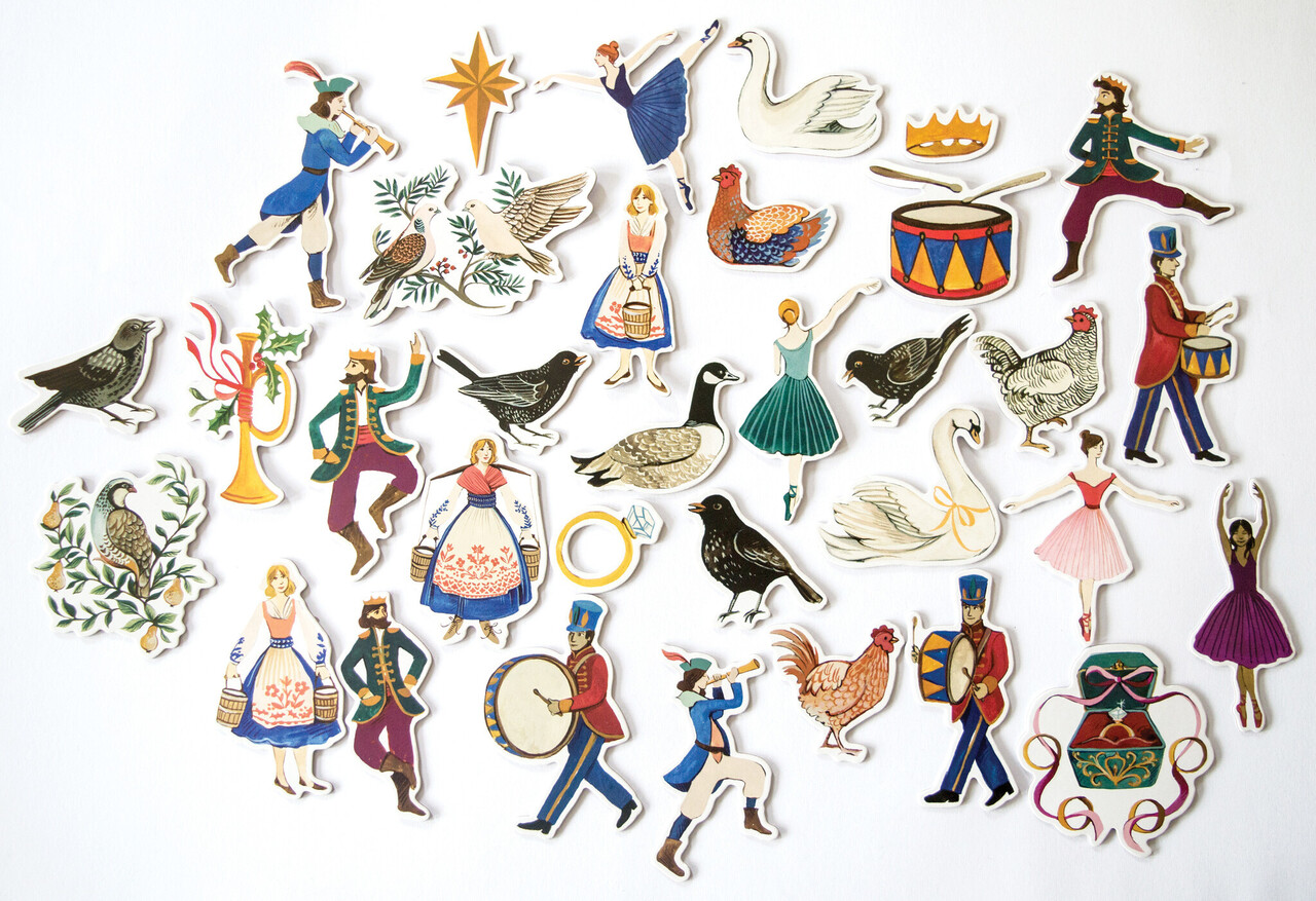 Craft Consortium 12 Days of Christmas Chipboard Ephemera (CCEPH010) (OUTLET)