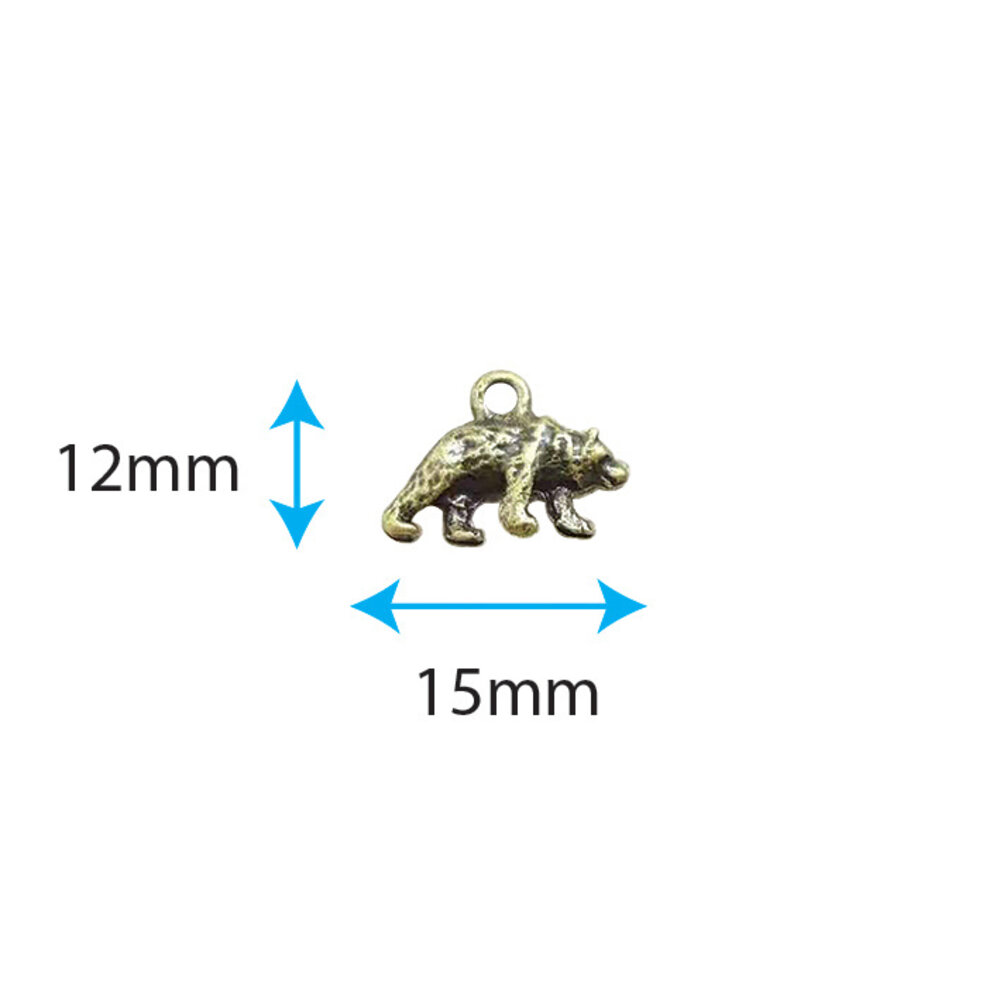 Craft Consortium In The Forest Metal Charms Bear (CCMCHRM030) (OUTLET)