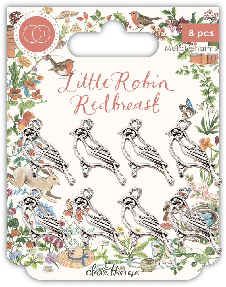 Craft Consortium Little Robin Redbreast Metal Charms Robin (CCMCHRM039) (OUTLET)