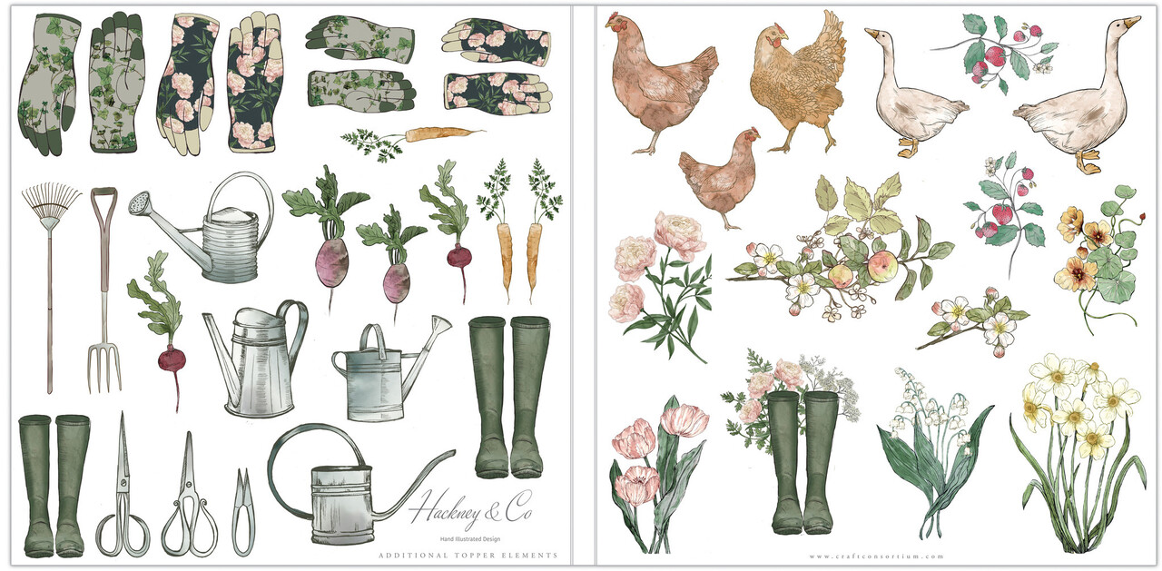 Craft Consortium Gardeners Delight 12x12 Inch Paper Pad (CCPPAD035) (OUTLET)