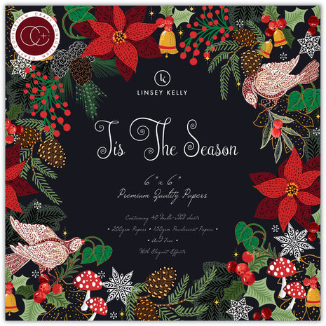 Craft Consortium Tis the Season 6x6 Inch Paper Pad (CCPPAD038B) (OUTLET)