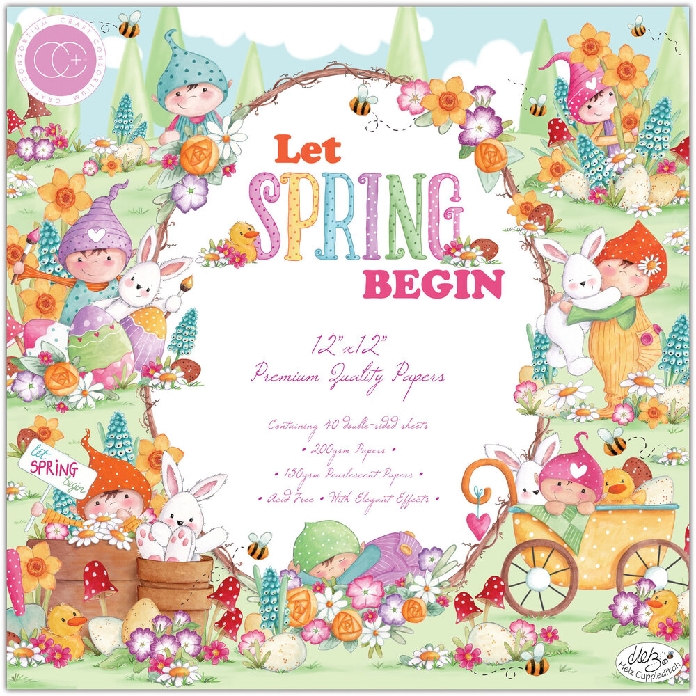 Craft Consortium Let Spring Begin 12x12 Inch Paper Pad (CCPPAD041) (OUTLET)