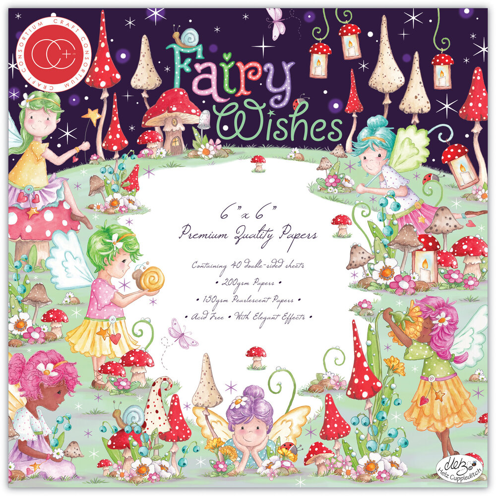 Craft Consortium Fairy Wishes 6x6 Inch Paper Pad (CCPPAD042B) (OUTLET)