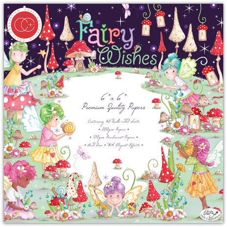 Craft Consortium Fairy Wishes 6x6 Inch Paper Pad (CCPPAD042B) (OUTLET)