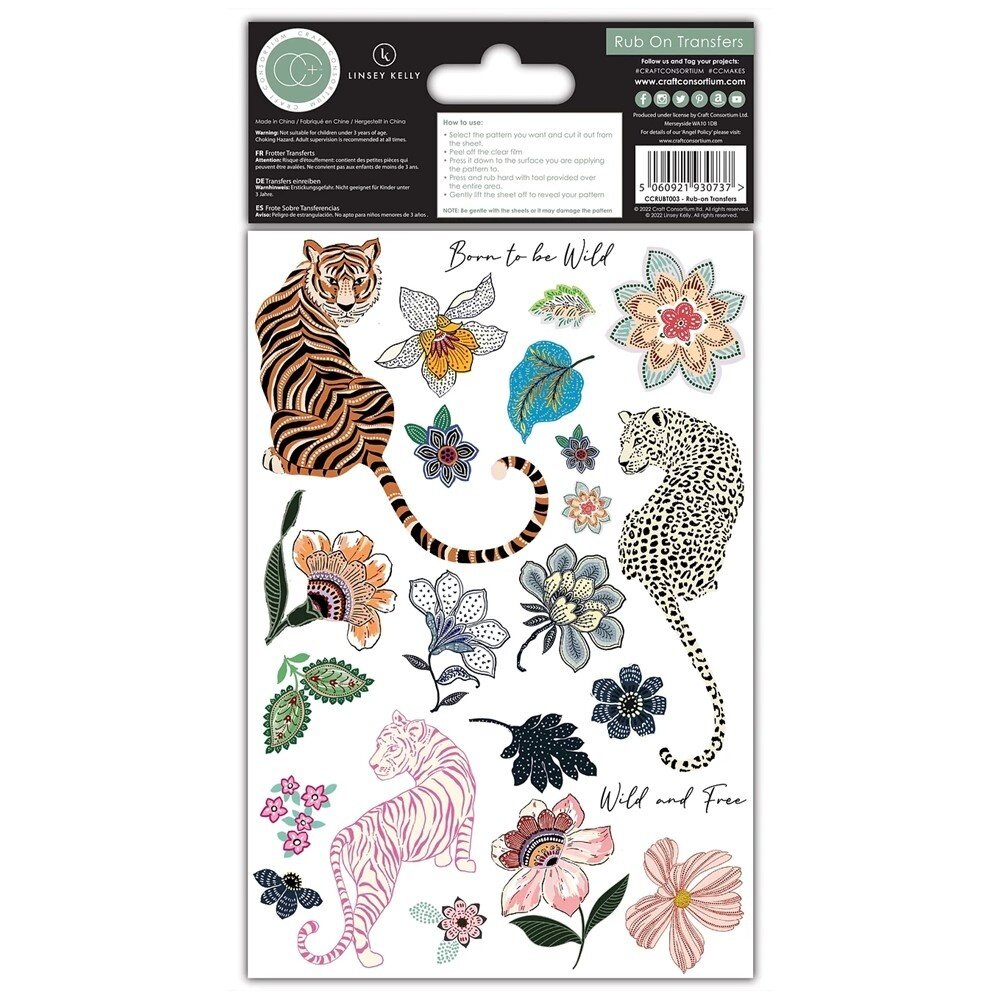 Craft Consortium Enchanted Jungle Rub-ons (CCRUBT003) (OUTLET)