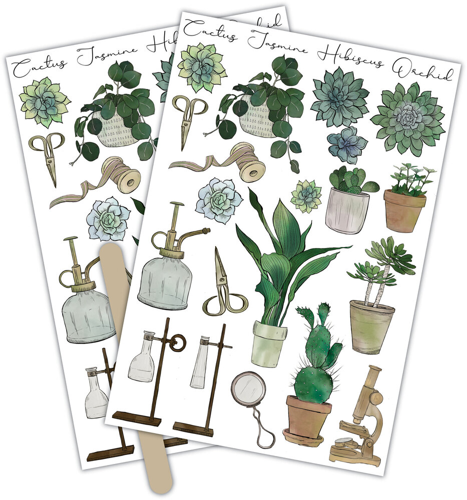 Craft Consortium Botany Boutique Rub-ons (CCRUBT007) (OUTLET)