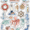 Craft Consortium Ocean Tale Puffy Stickers (CCSTKR004) (OUTLET)