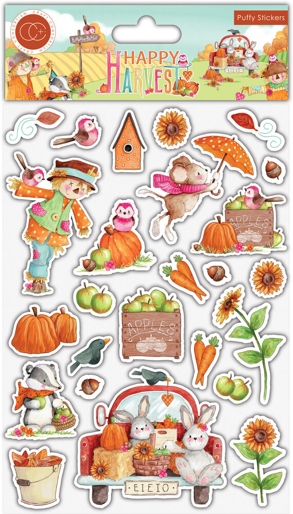 Craft Consortium Happy Harvest Puffy Stickers (CCSTKR005) (OUTLET)
