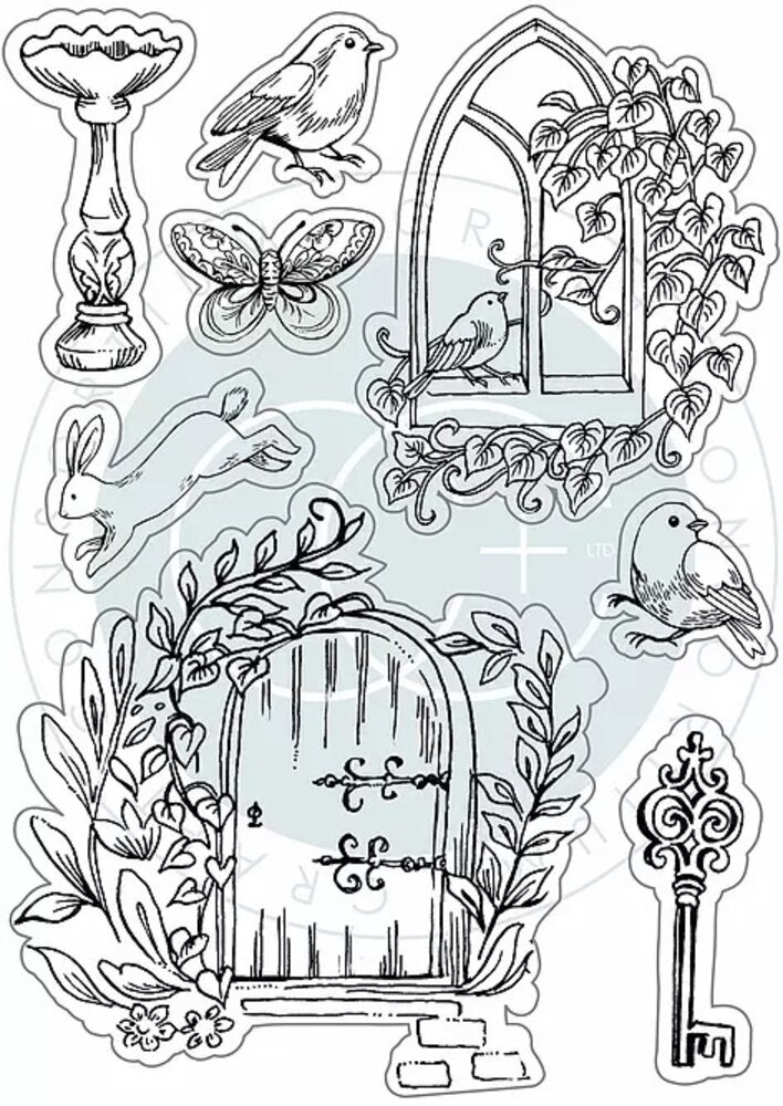 Craft Consortium Secret Garden Clear Stamps (CCSTMP060) (OUTLET)