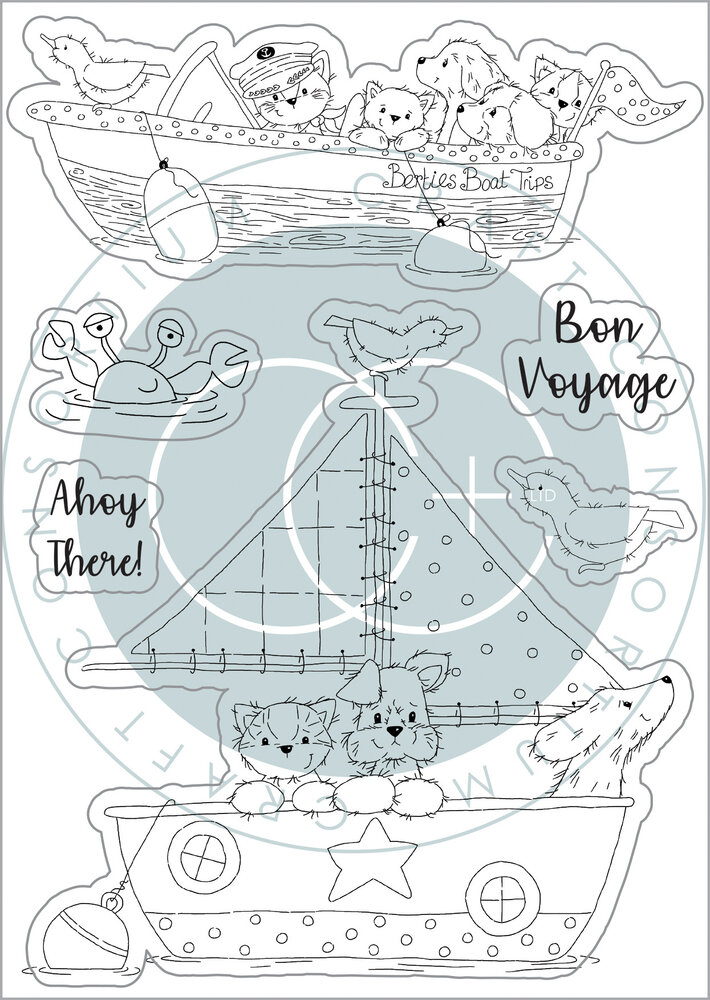 Craft Consortium Sandy Paws Bon Voyage Clear Stamps (CCSTMP064) (OUTLET)