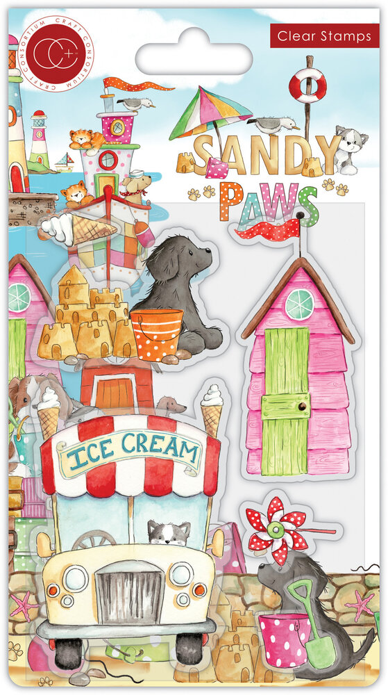 Craft Consortium Sandy Paws Ice Cream Clear Stamps (CCSTMP065) (OUTLET)