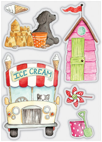 Craft Consortium Sandy Paws Ice Cream Clear Stamps (CCSTMP065) (OUTLET)