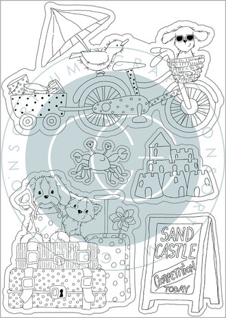 Craft Consortium Sandy Paws Sand Castle Clear Stamps (CCSTMP066) (OUTLET)