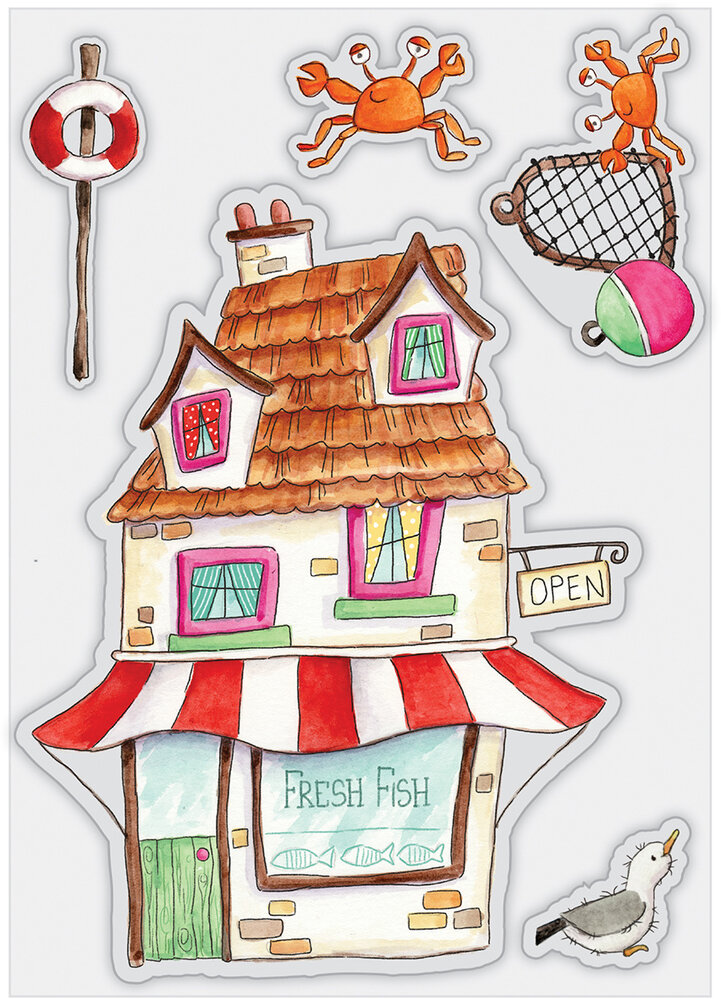 Craft Consortium Sandy Paws Fresh Fish Clear Stamps (CCSTMP067) (OUTLET)