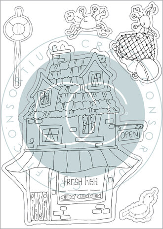 Craft Consortium Sandy Paws Fresh Fish Clear Stamps (CCSTMP067) (OUTLET)