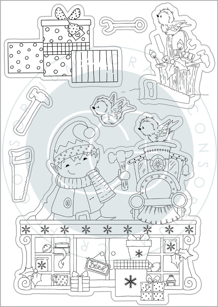 Craft Consortium Made by Elves Workshop Clear Stamps (CCSTMP068) (OUTLET)