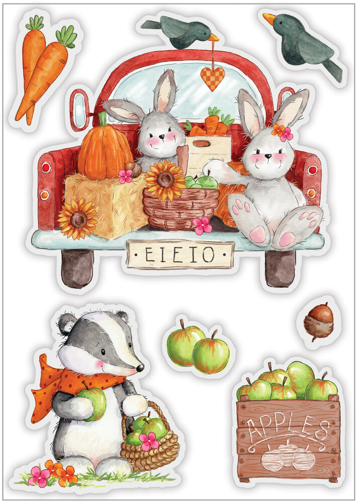 Craft Consortium Happy Harvest Clear Stamps Apples (CCSTMP083) (OUTLET)