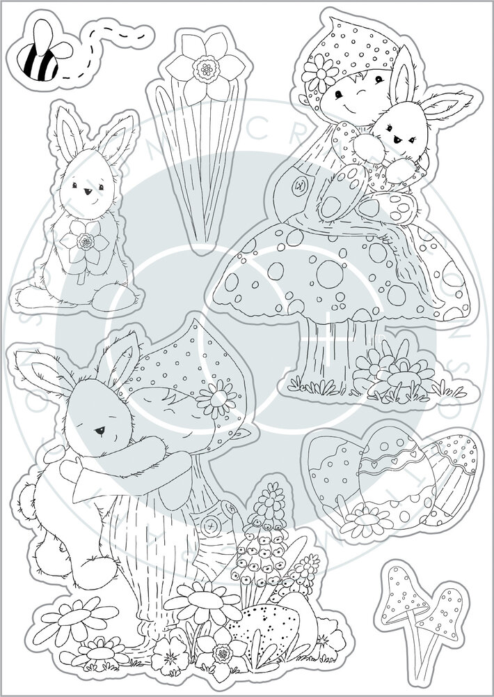 Craft Consortium Let Spring Begin Clear Stamps Bunny (CCSTMP087) (OUTLET)