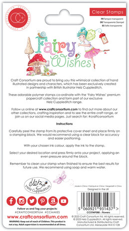 Craft Consortium Fairy Wishes Clear Stamps Flowers (CCSTMP088) (OUTLET)