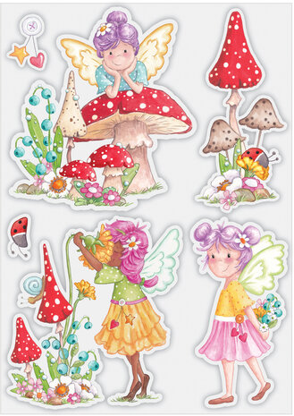 Craft Consortium Fairy Wishes Clear Stamps Flowers (CCSTMP088) (OUTLET)