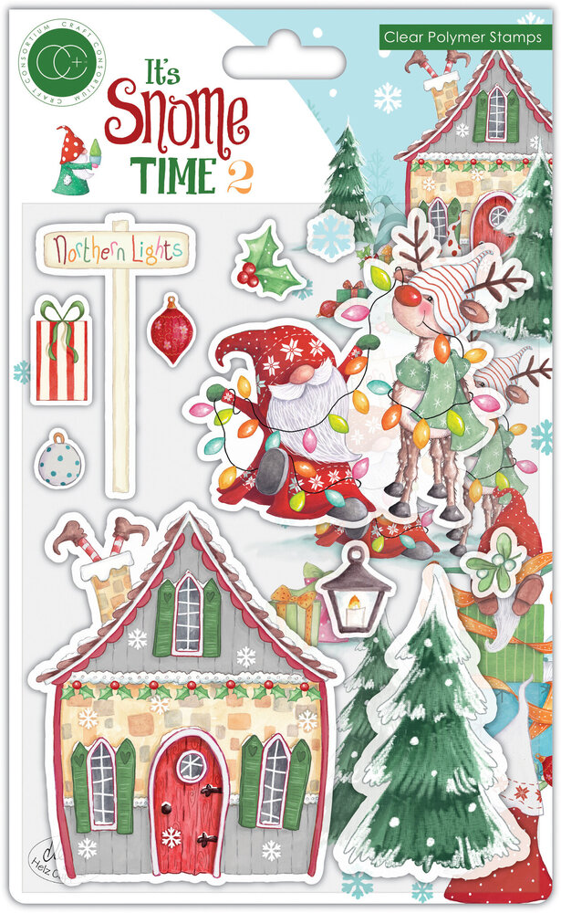 Craft Consortium It's Snome Time 2 Clear Stamps Northern Lights (CCSTMP090) (OUTLET)