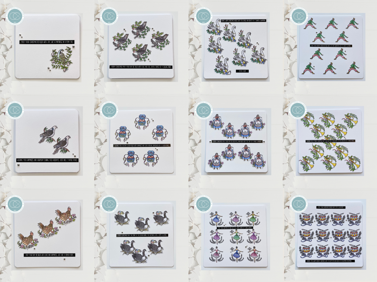 Craft Consortium 12 Days of Christmas Clear Stamps (CCSTMP091) (OUTLET)