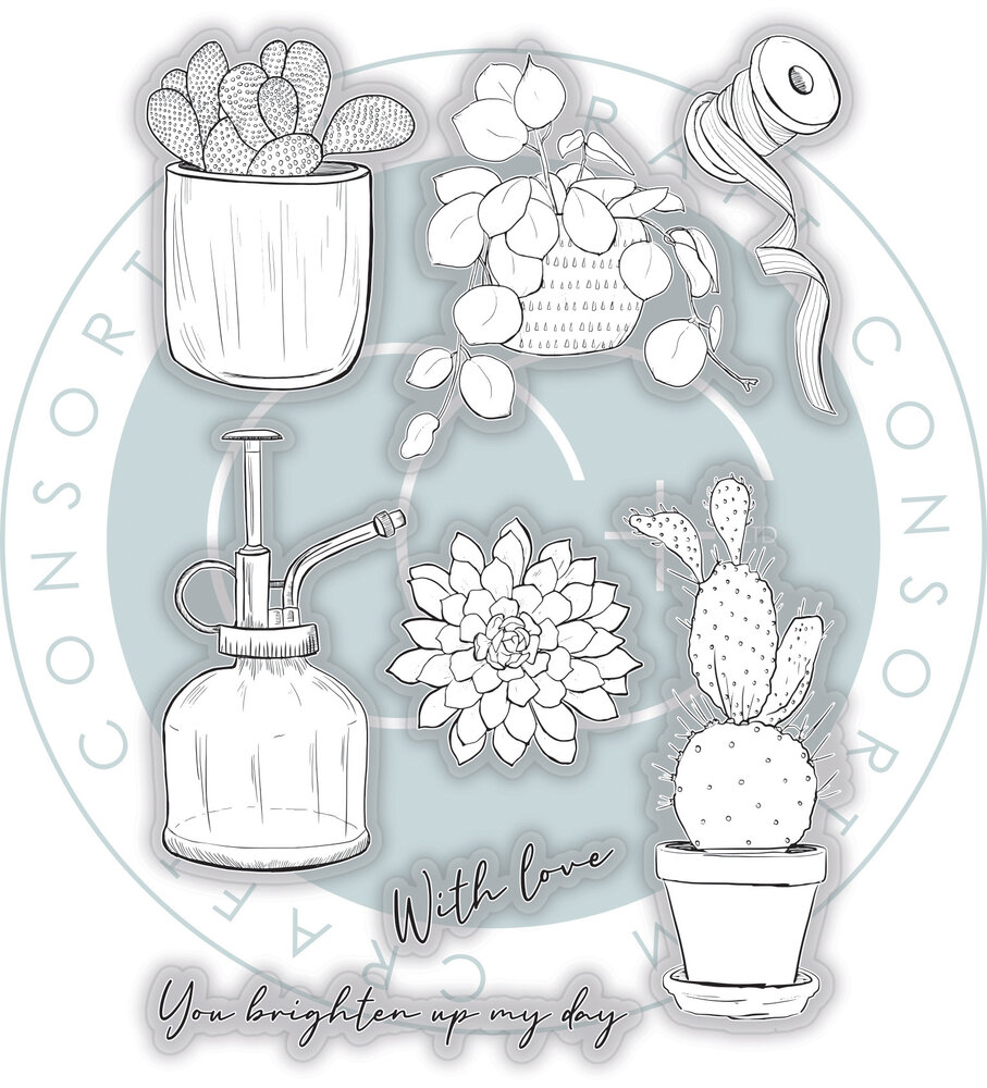 Craft Consortium Botany Boutique Clear Stamps Cactus (CCSTMP092) (OUTLET)