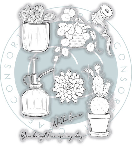 Craft Consortium Botany Boutique Clear Stamps Cactus (CCSTMP092) (OUTLET)