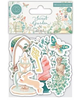 Craft Consortium Secret Garden Wood Shapes (CCWDNS014) (OUTLET)