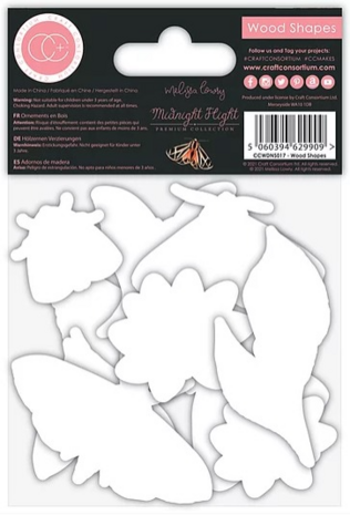 Craft Consortium Midnight Flight Wood shapes (CCWDNS017) (OUTLET)