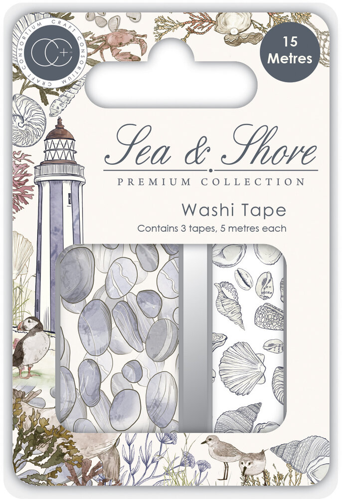 Craft Consortium Sea & Shore Washi Tape (CCWTPE011) (OUTLET) Craft Consortium Sea & Shore Washi Tape (CCWTPE011) (OUTLET)