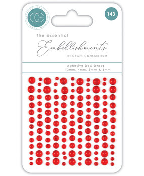 Craft Consortium Adhesive Dew Drops Red (CEDROP002) (OUTLET)