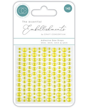 Craft Consortium Adhesive Dew Drops Yellow (CEDROP004) (OUTLET)