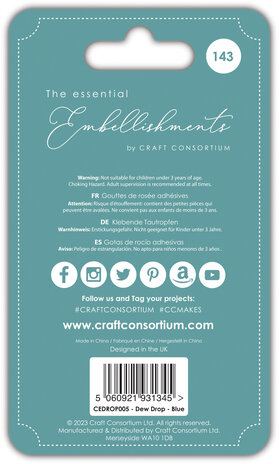Craft Consortium Adhesive Dew Drops Blue (CEDROP005) (OUTLET) Craft Consortium Adhesive Dew Drops Blue (CEDROP005) (OUTLET)